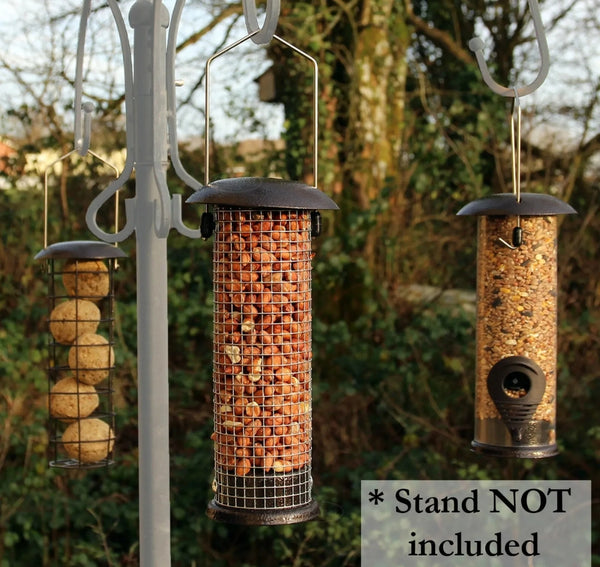 Hanging Wild Bird Feeder set of 3 Seed Nut Fat Ball Garden Feeding Station