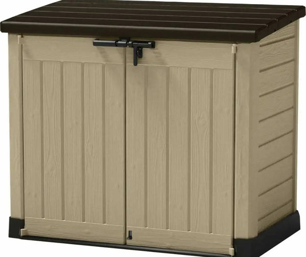 Keter Store It Out Max 1200L Outdoor Garden & Wheelie Bin Storage Shed - Beige
