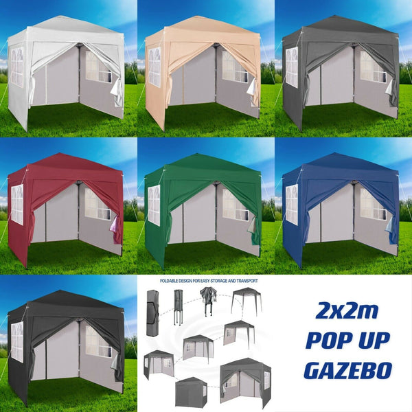 2X2m Pop-up Gazebo waterproof coating layer Marquee Canopy WS