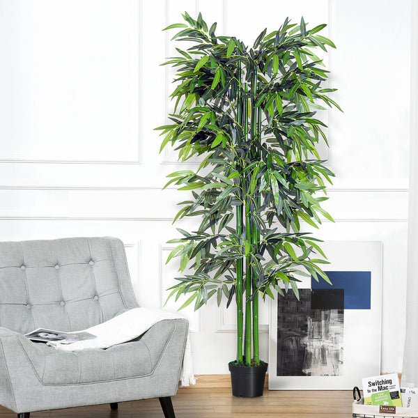 1.8M(6ft) Artificial Bamboo Tree Plant Decor Greenary In a Pot Home Office