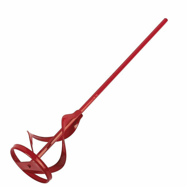 RED DRILL PAINT POT PLASTER MIXER STIRRER MIXING MIX PADDLE WHISK TOOL HEX