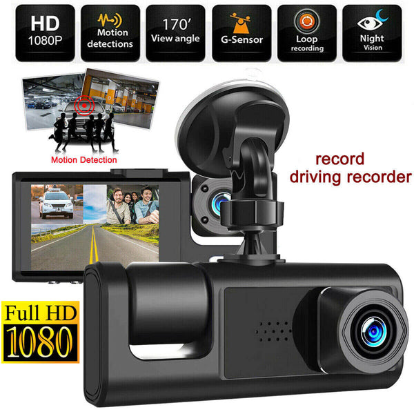 1080P Car DVR Dual Lens Dash Cam Front and Rear Video Recorder Camera G-sensor